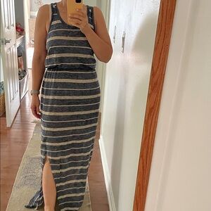 Madewell size small Striped Sleeveless Maxi Dress